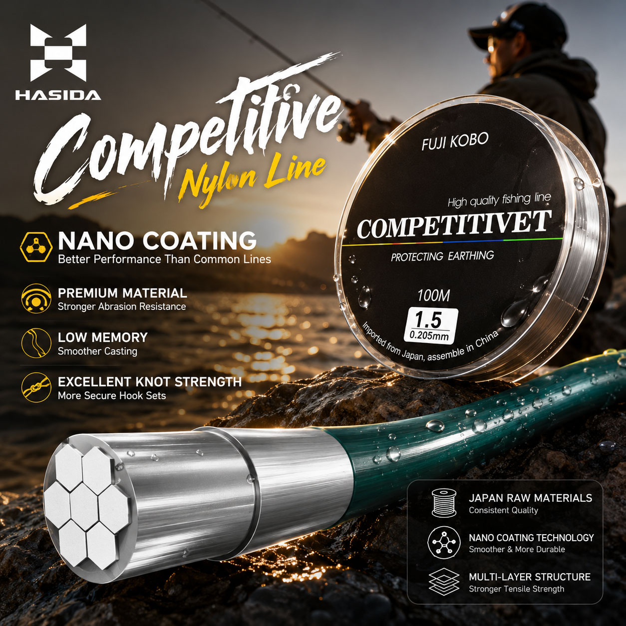 HASIDA FUJI KOBO Nylon Japanes - Copolymer Line 评论和价格